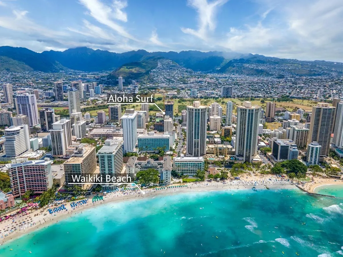 Aloha Vibes Await! Stylish Condo At Aloha Surf - Mountain And City Views Honolulu 0*,